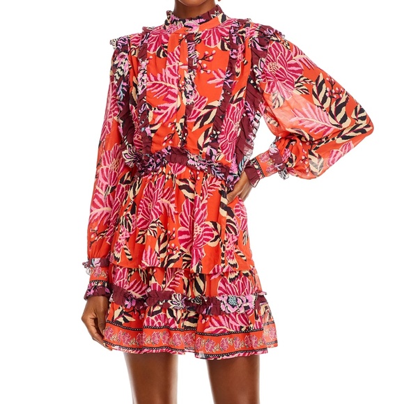 NWT | FARM Rio Rio Ruffled Tiered Mini Dress | Size XL - Picture 3 of 8